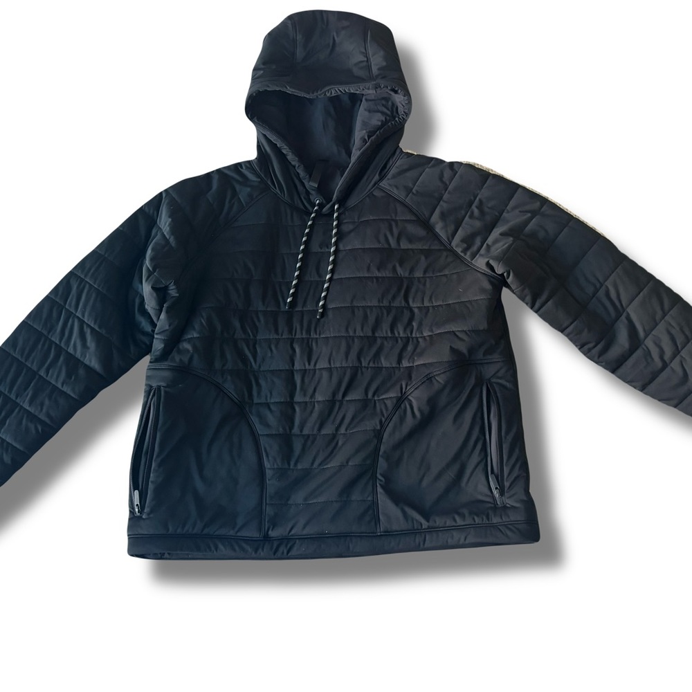 lululemon athletica Black Quilted Hooded Puffer Jacket